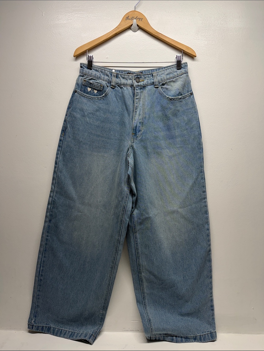 Nude Projects Jeans 100% Cotton High Rise Denim Pants Embroidered Blue NWT Small